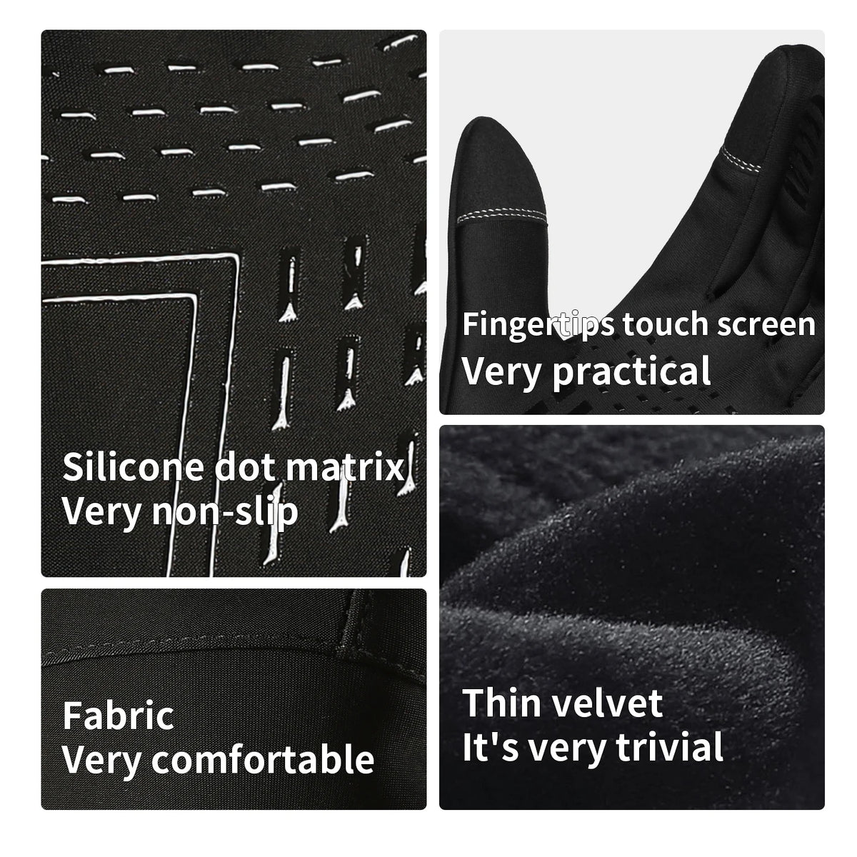 Winter Thermal Motorcycle Gloves Waterproof Windproof Touch Screen Anti-slip Full Finger Insulated Outdoor Scooter Riding Gloves