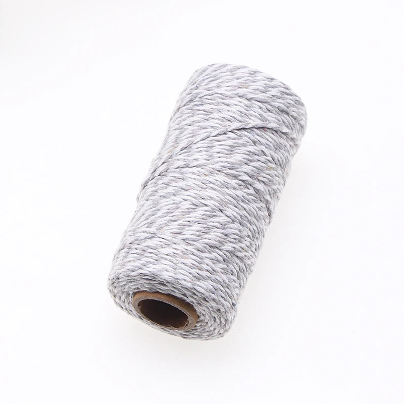 2mm*100m Christmas Twine Cotton Jute String Rope Cord Ribbon  Decoration Tying Cake Pastry Boxes DIY Crafts Gift Wrapping