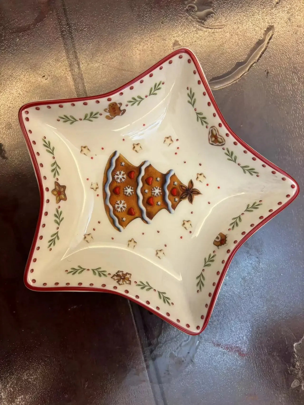 German V Bao Tableware Christmas Biscuits Plate Dish Rectangular Mug Plate Salad Dish Dessert Plate Fruit Holder