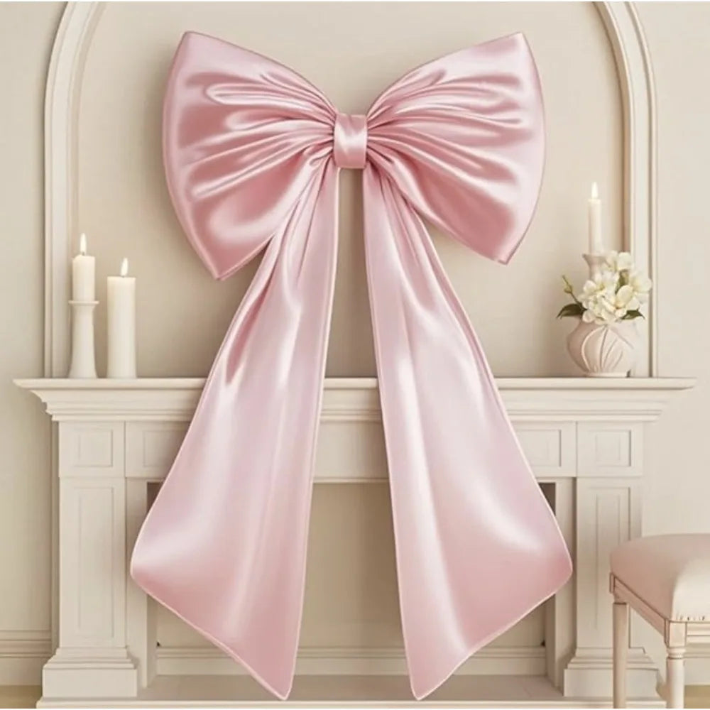 Large Bow Themed Party Decorations Christmas Tree Topper Bow Ribbon for Christmas Wedding Birthday Party Wall Pendant Decor 1PC