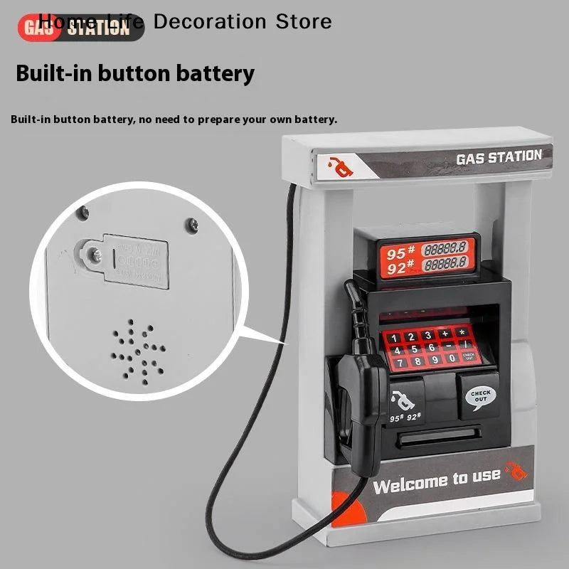 【TG】1 Set Realistic Miniature Model Playset With Roadblocks Interactive Educational Toy DIY Simulation Gas Station Toys