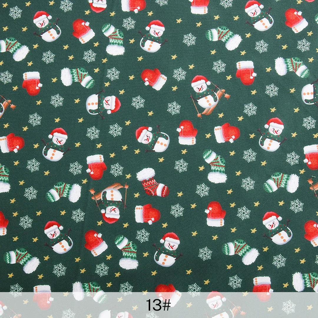 0.5/1/3/5m Christmas Fabric Cardinal Joyful Tradition Holiday Decor Bird, Snowflake, Holly Leaf Pattern DIY Crafts, Pet Clothing