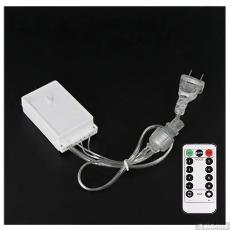 EU Plug Icicle Curtain Lights with Steady on Controller Waterproof Extended Line 3M/5M for Christmas Decorations