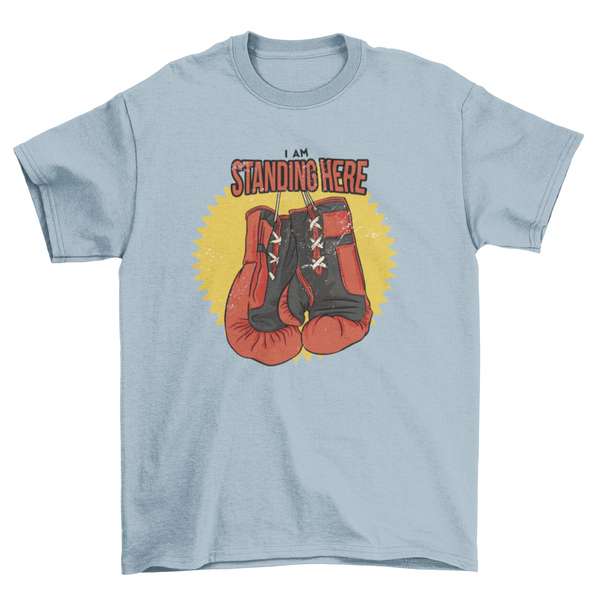 Boxing gloves standing t-shirt