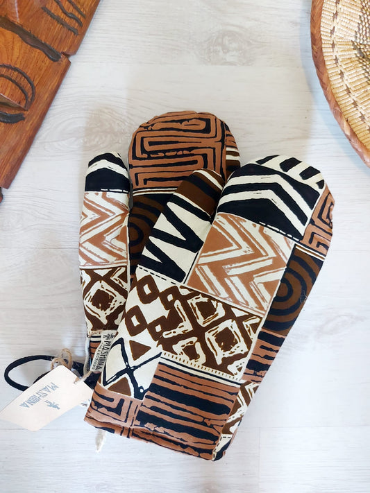 Set of 2 Oven Gloves | 100% African Print Fabric