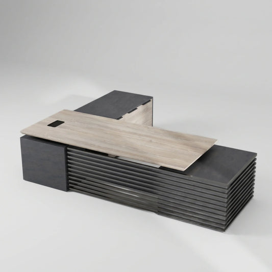 Anderson · L-Shaped Executive Standing Desk, Adjustable Height