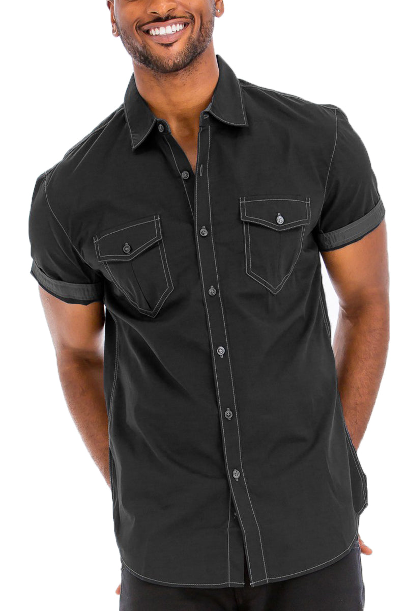 Outline Stitch Two Pocket Shirt MWSAN92225