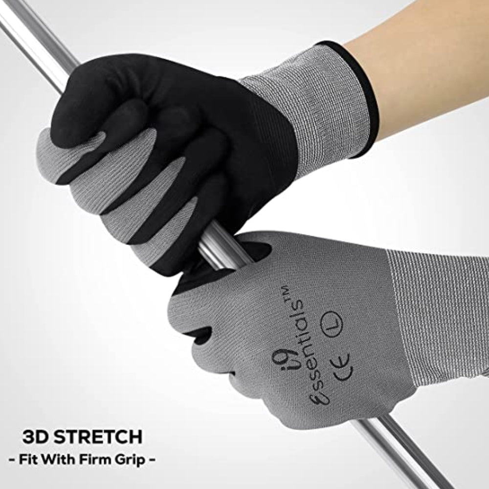 Micro Foam Nitrile Work Gloves | Best Grip | Grey | L | Pack of 12