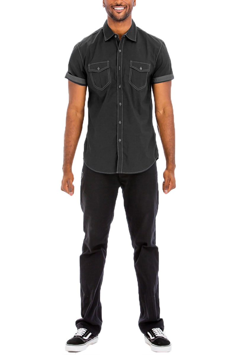 Outline Stitch Two Pocket Shirt MWSAN92225