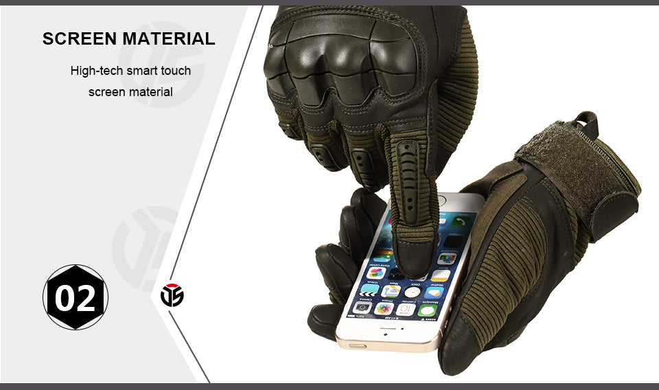 Touchscreen Tactical Hard Knuckle Gloves