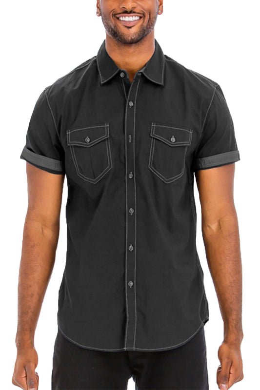 Outline Stitch Two Pocket Shirt MWSAN92225