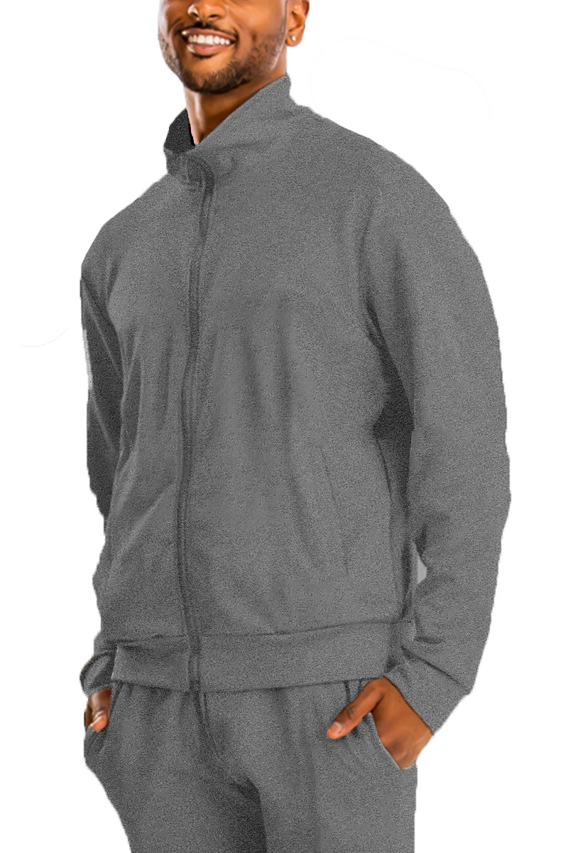 Essential Basic Plain Solid Track Jacket J201