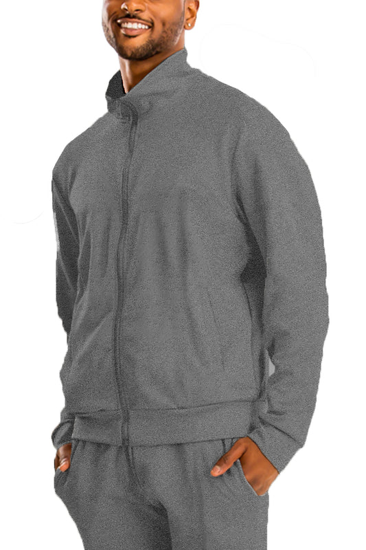 Essential Basic Plain Solid Track Jacket J201