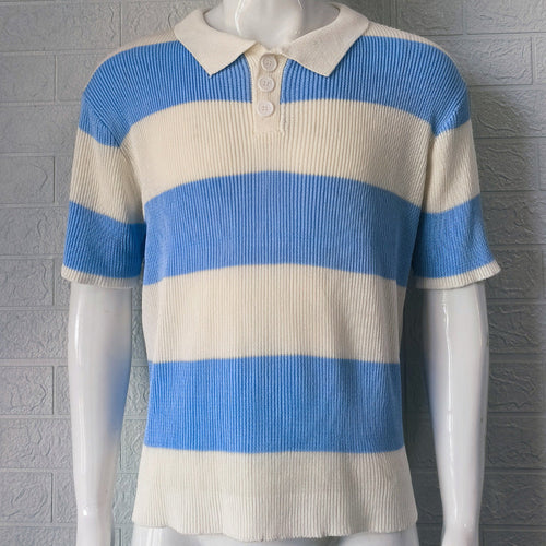 Mens Clothing Summer Fashion Lapel Sweater Short Sleeve Men Clothing