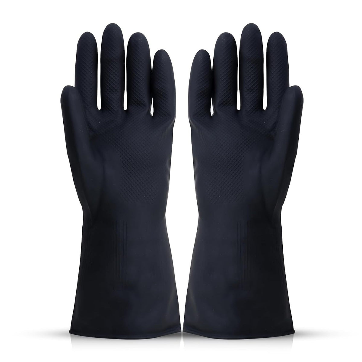 Heavy Duty Rubber Hand Gloves Black