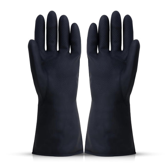 Heavy Duty Rubber Hand Gloves Black
